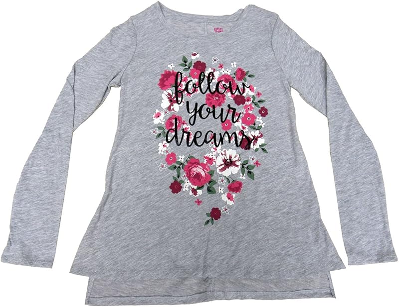 Epic Threads Graphic Print Long Sleeve T Shirt Heather Medium